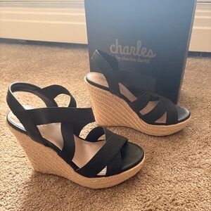 Charles David Alyce Platform Wedge Heels